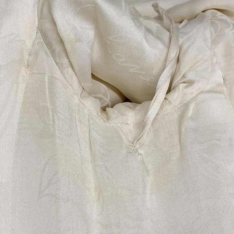 Chanel Dress Size 38 M Women - P43891 Ivory White And Silver Long Sleeves Knee