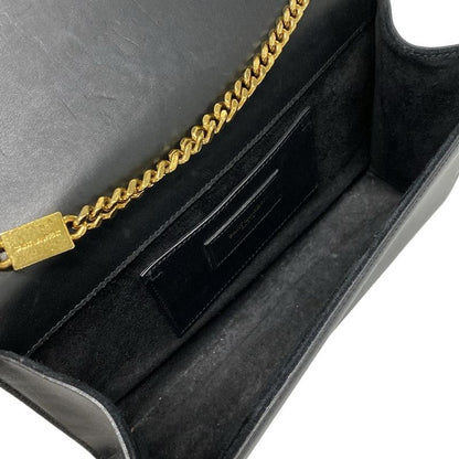 Saint Laurent Paris Kate Medium 354119 Black Chain Shoulder/tassel Leather