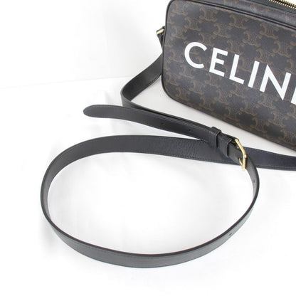 Celine Triomphe Medium Messenger Bag Shoulder Bag Ladies Brown High Brand