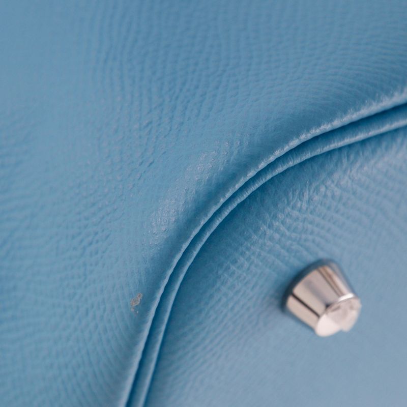 Hermes Picotin Lock MM Tresage Vaux Epson Light Blue D Women's Handbag