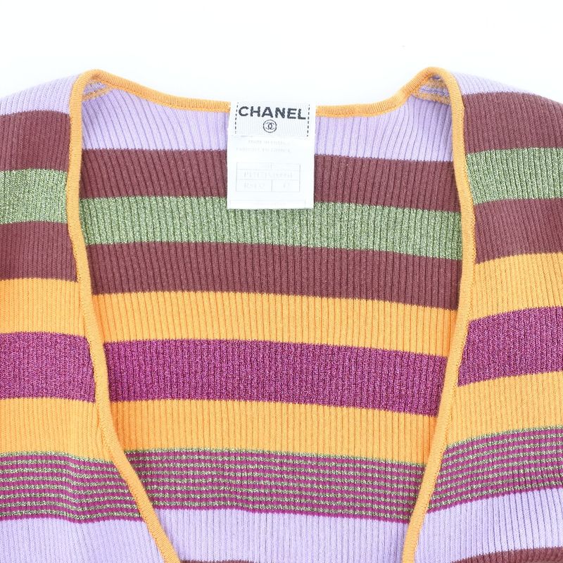 Chanel Cache Coeur Striped P17171v00904 Cotton And Rayon And Polyester Women's