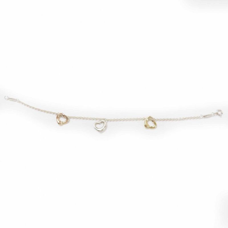Tiffany & Co Triple Open Heart Bracelet Combination Sv925 750