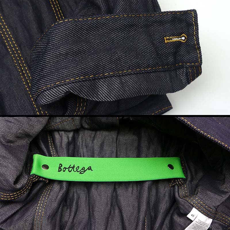 Bottega Veneta Denim Jacket 705597 Size 46 Wrinkled