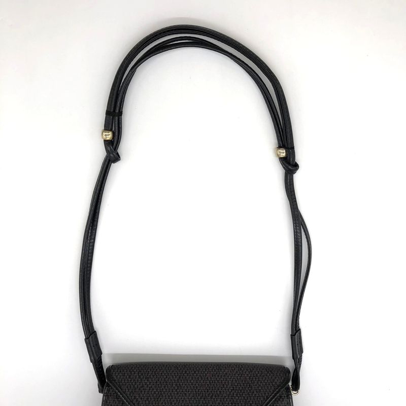 Saint Laurent Shoulder Bag Vintage Gray Pvc×leather Women Men