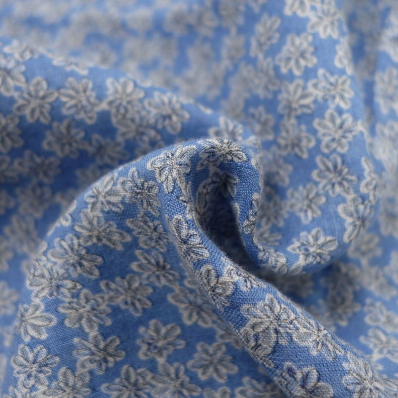 Hermes Shirt Long Sleeves Floral Linen Top