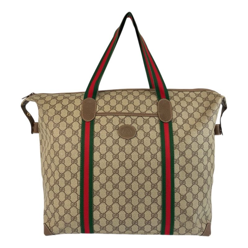 Gucci Vintage Old Gucci Sherry Line GG Supreme Canvas Tote Bag Women 504097
