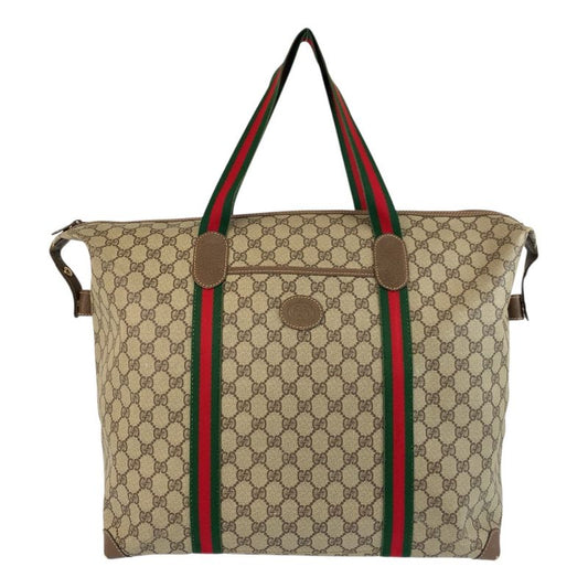 Gucci Vintage Old Gucci Sherry Line GG Supreme Canvas Tote Bag Women 504097