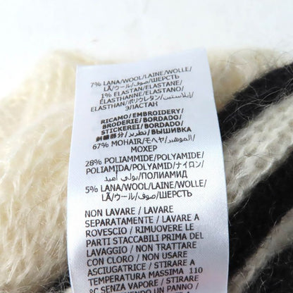 Gucci×adidas 721504 Trefoil Three Stripes Mohair Knit Pants Ivory Black XS Made