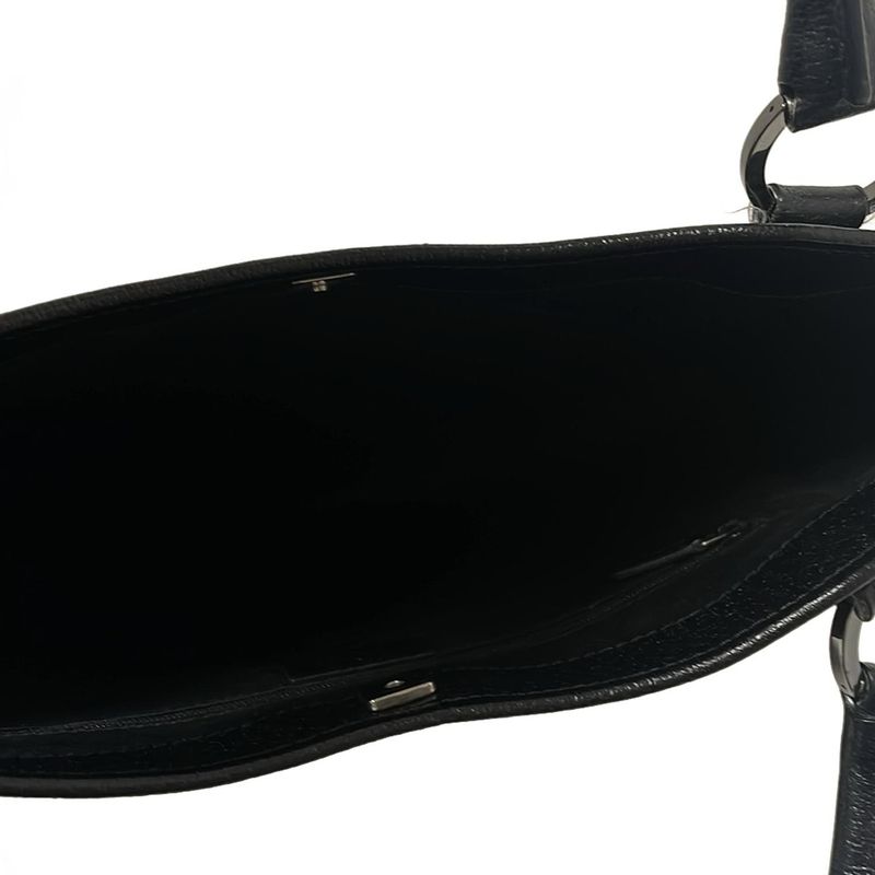 Gucci Tote Bag GG Pattern 113015 Black Leather