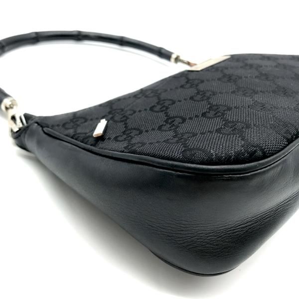 Gucci Bamboo GG Canvas Hand Bag Black