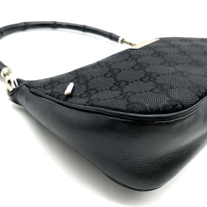 Gucci Bamboo GG Canvas Hand Bag Black
