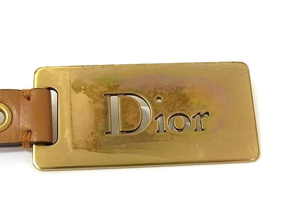 Christian Dior Christian Dior Leather Key Ring Key Holder Bag Charm Gold And