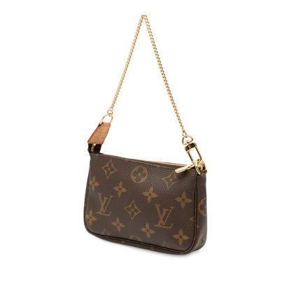 Louis Vuitton Monogram Accessoire Pouch Mini Handbag M58009 Brown PVC Leather