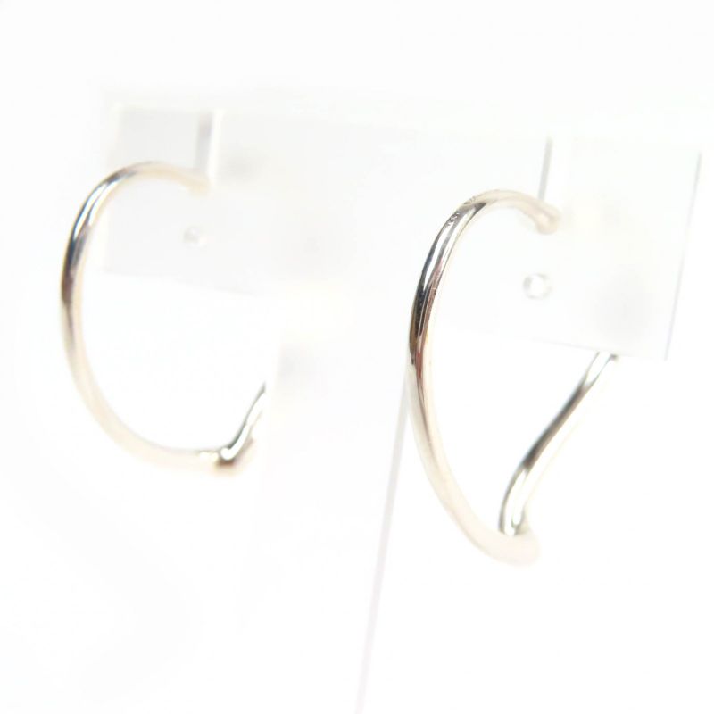 Tiffany & Co Elsa Peretti Small Open Heart Hoop Earrings Ag925