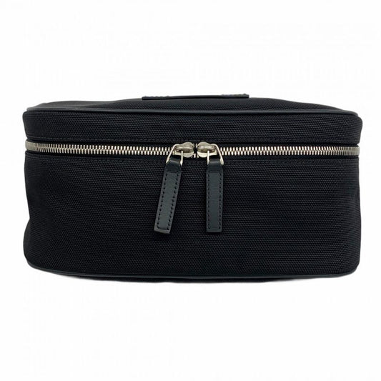 Gucci Waist Bag Sherry Line 630920 Nylon Black Silver Hardware Men Women Unisex