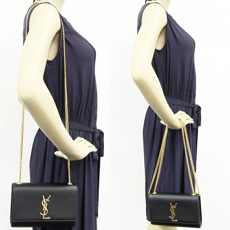 Saint Laurent Paris Chain Shoulder Bag Handbag Kate Small Chain Bag Grained