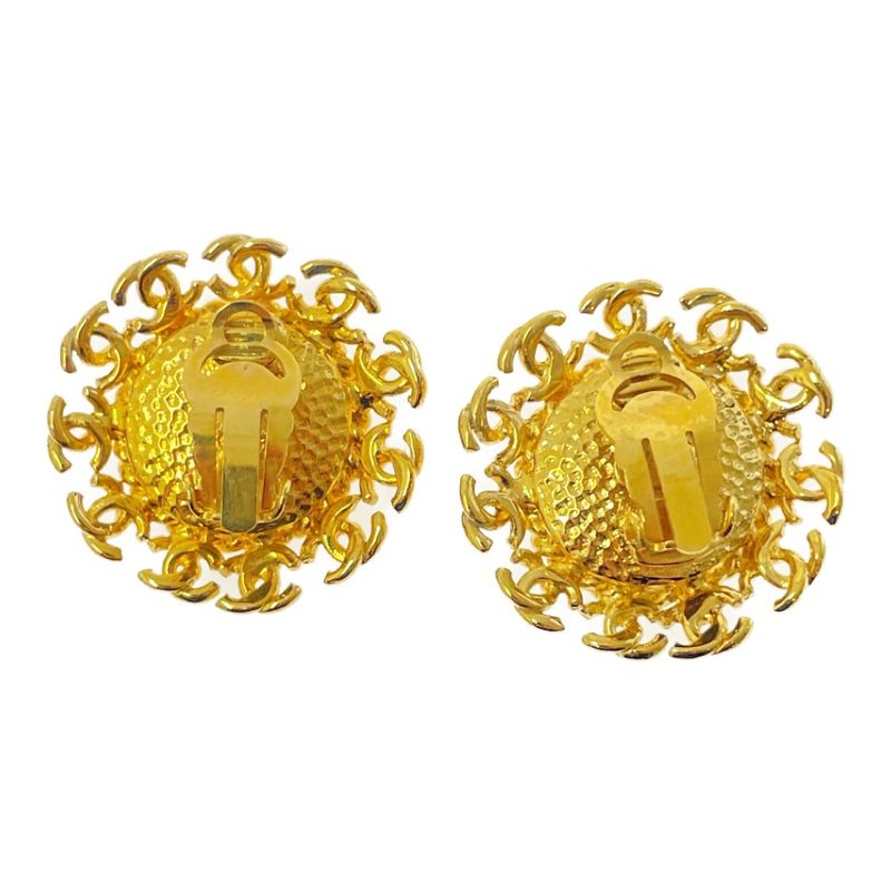 Chanel GP Faux Pearl 95a Coco Mark Earrings Gold 412394 Earrings