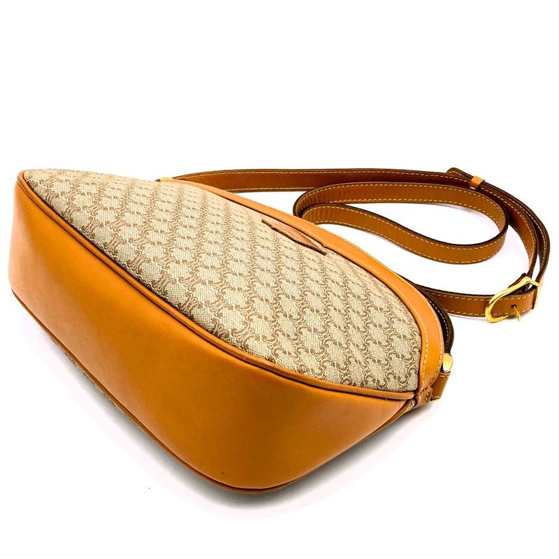 Celine M08 Shoulder Bag Macadam PVC Vintage Beige Women