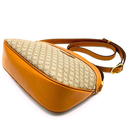 Celine M08 Shoulder Bag Macadam PVC Vintage Beige Women