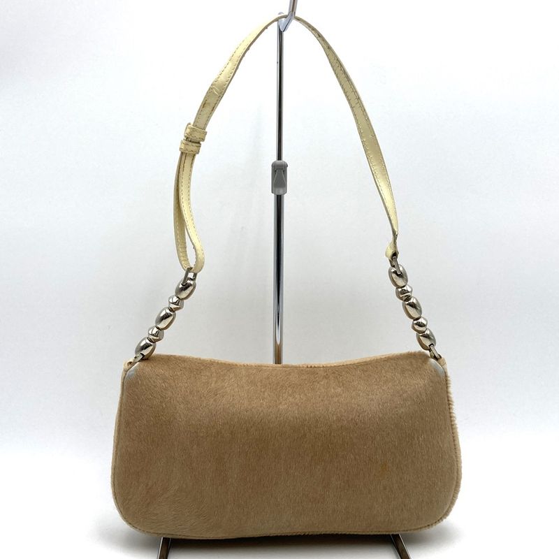 DIOR Handbag Beige Halaco/pvc Maris Pearl Women Men Fashion