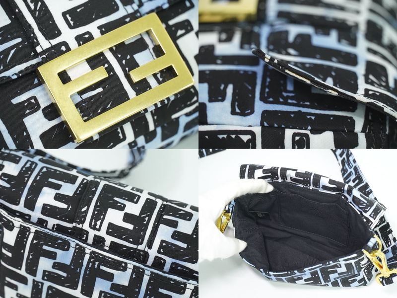 Authentic Fendi Zucca Bucket Joshua Vidas Collaboration 2WAY Shoulder Bag Belt