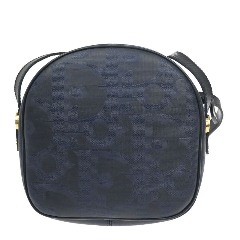 Christian DIOR Shoulder Bag Navy Leather 32ka674