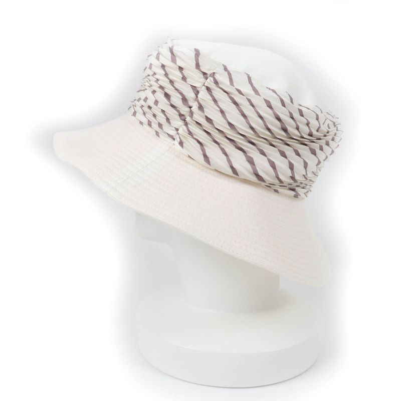 Hermes 100% Cotton Silk Lined Linen Wide Brim Hat White 57 Made In France