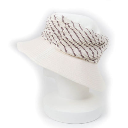 Hermes 100% Cotton Silk Lined Linen Wide Brim Hat White 57 Made In France