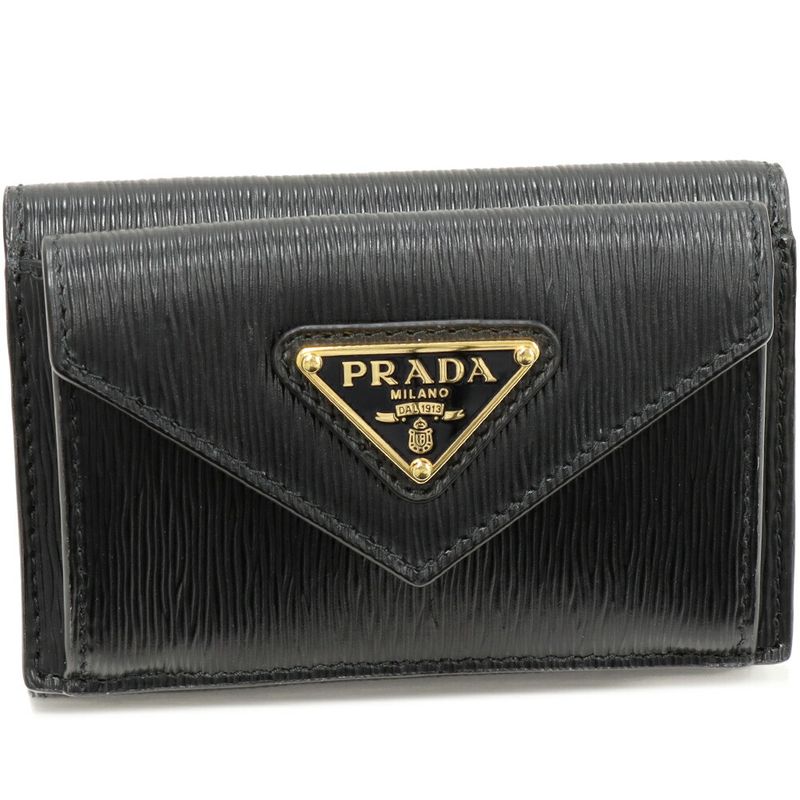 Prada Trifold Wallet With Coin Purse Viteromove Compact Wallet Calf Leather