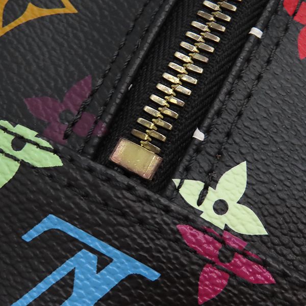 Louis Vuitton Handbag Trouville Monogram Multicolor Canvas Noir Black Gold