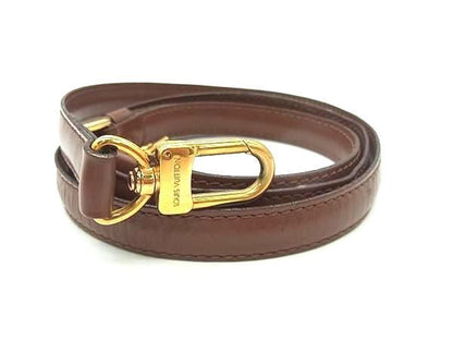 Louis Vuitton Leather Shoulder Strap For Bag Shoulder Crossbody Women Brown