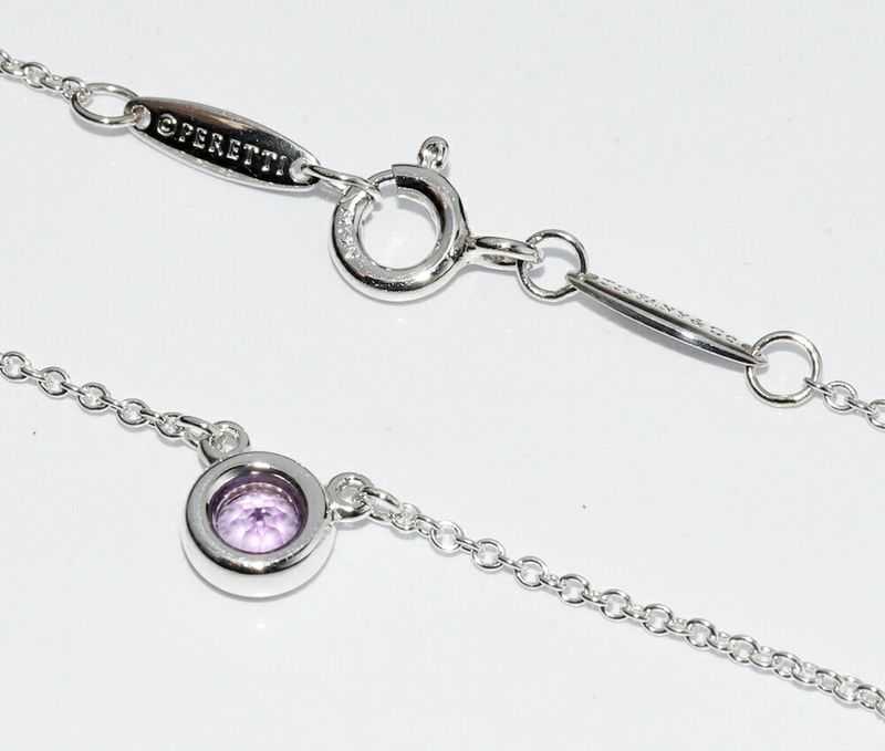Tiffany & Co Pendant Necklace SV Amethyst 1P (014ct) Elsa Peretti By-the-yard