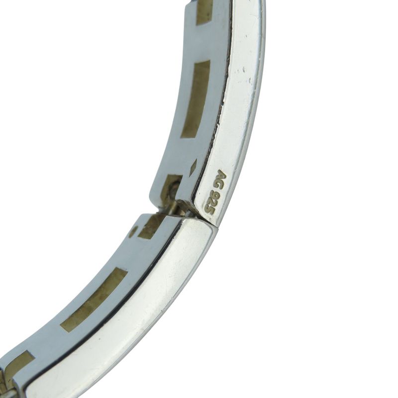 Hermes Vintage H Motif Silver 925 Bracelet Bangle Accessory 0912hermes Men's