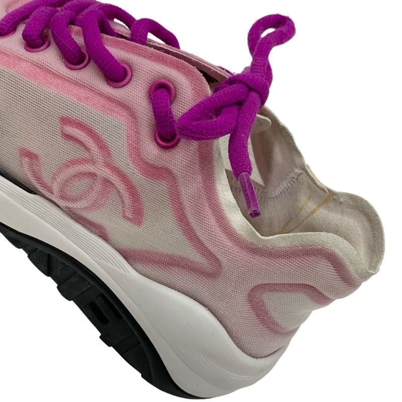 Chanel Sneakers Shoes Mesh Pink Purple Here Mark