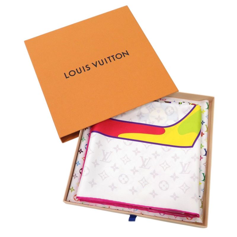 Louis Vuitton LV X TM Carré 90 Super Flat Silk Multicolor Scarf M96097 Silk