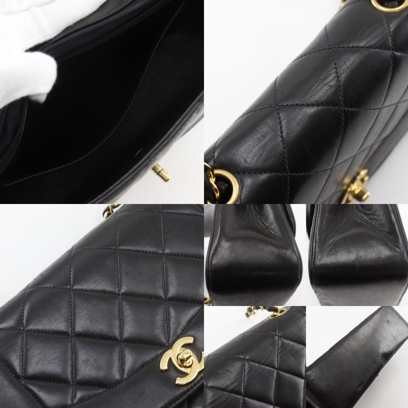 Chanel Diana 22 Chain Shoulder Matelasse A01164 Lambskin Black Ladies Shoulder