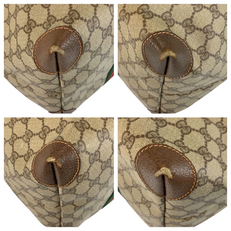 Gucci Vintage Sherry Line GG Supreme Canvas 012 39 6211 Tote Bag Boston Bag