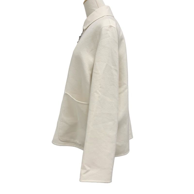 Hermes Outer Blouson Jacket Chaine D'ancre Cashmere White
