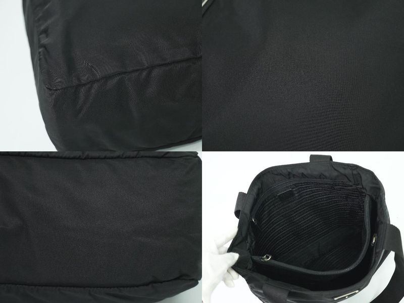 Authentic Prada Nylon Shoulder Bag Tote Bag Black Bag Pre-owned [follow-up