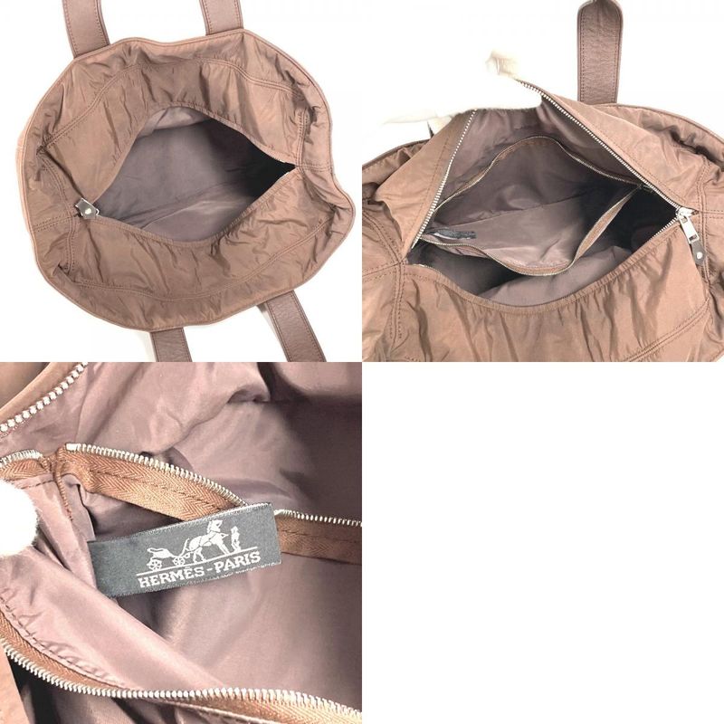 Hermes Handbag Acapulco Tote MM Tote MM Leather /nylon Brown