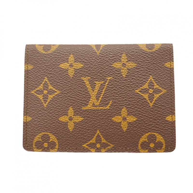 Louis Vuitton Card Case Monogram Porte 2 Carte Vertical M60533 Brown Men Women