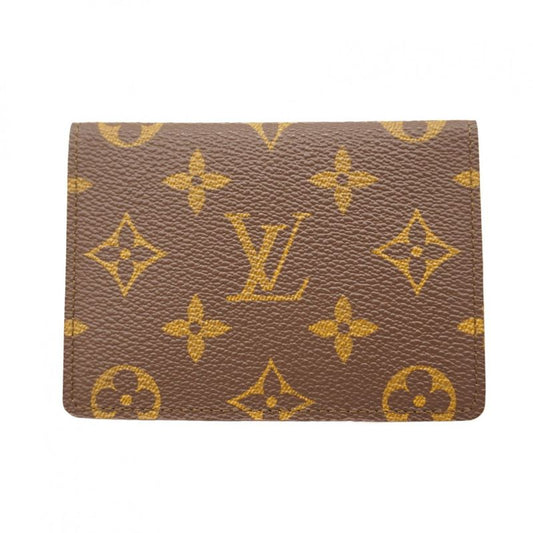 Louis Vuitton Card Case Monogram Porte 2 Carte Vertical M60533 Brown Men Women