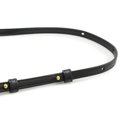 Celine Trio Small Shoulder Bag Shoulder Pouch Pochette Crossbody Leather Black