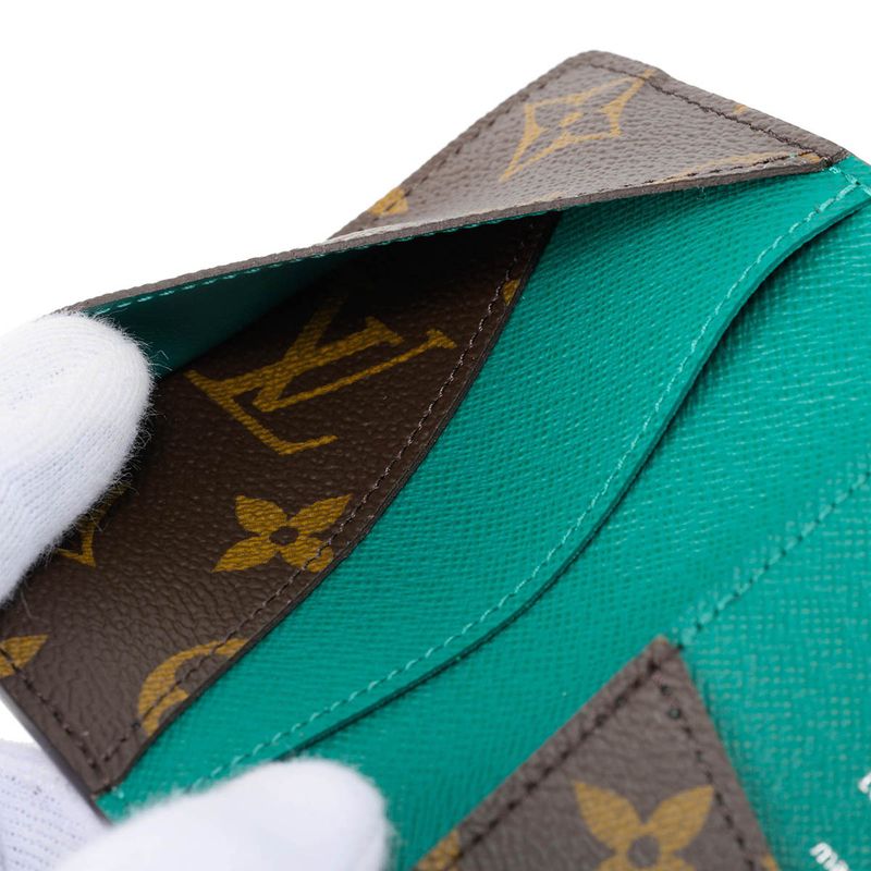 Louis Vuitton Card Case Organizer De Poche Brown/borneo Green