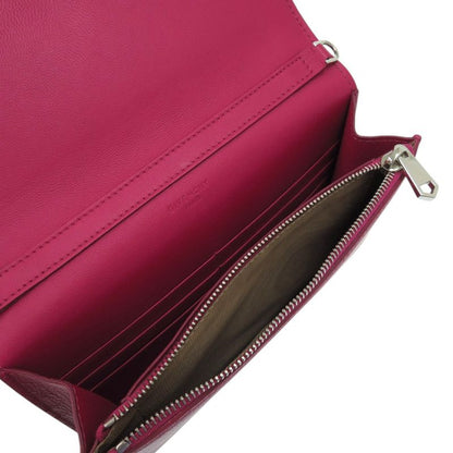 Balenciaga Pandora Chain Wallet Leather Magenta Long Wallet 1049 Balenciaga