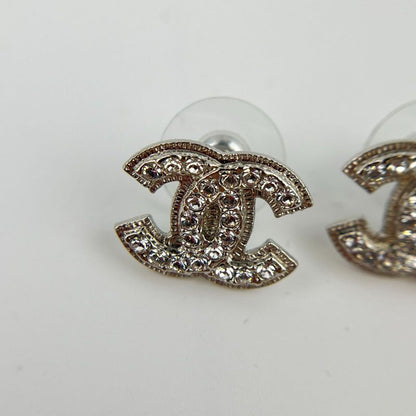 Chanel Coco Mark Accessories Earrings Silver A12V Vintage Ladies