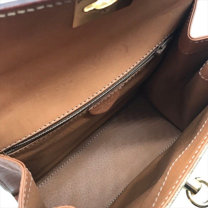Celine Macadam Triomphe Circle 2-Way Bag Beige