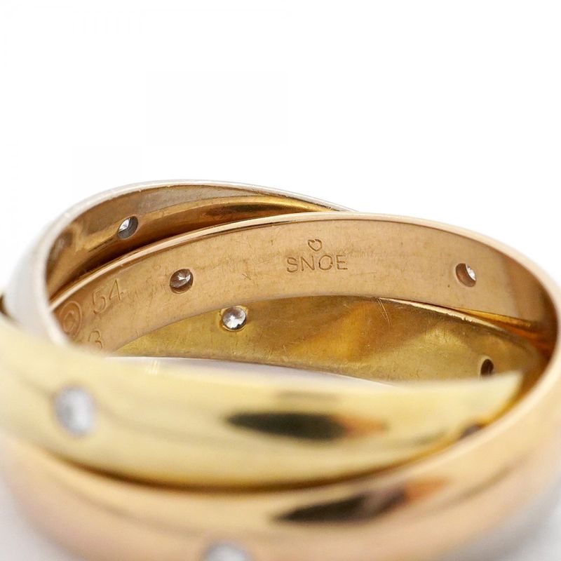 Cartier Ring Trinity 18K Yellow Gold Yellow Gold 18K White Gold White Togo Old
