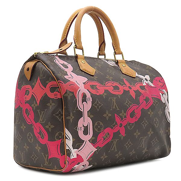Louis Vuitton Handbag Speedy 30 Monogram Canvas Monogram Bay Gold Hardware