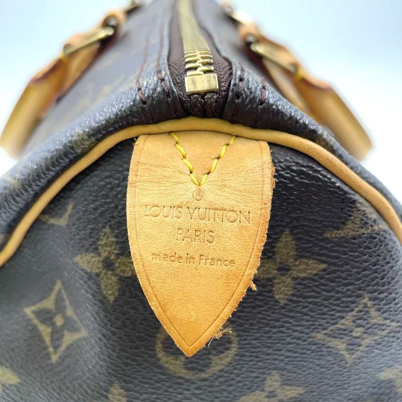 Louis Vuitton Speedy 35 Monogram Leather X PVC Brown Handbag Gold M41524